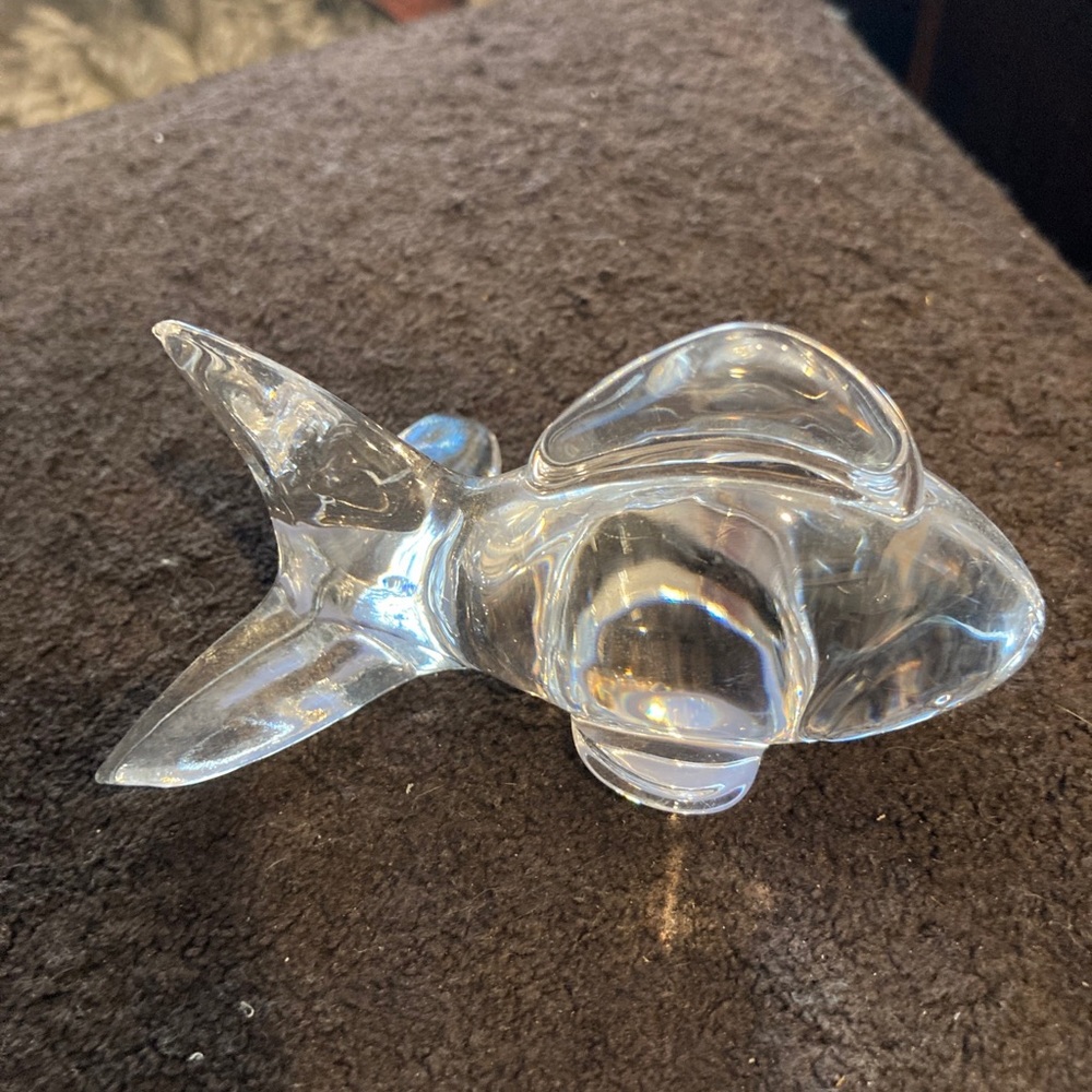 Princess house lead crystal paperweight fish